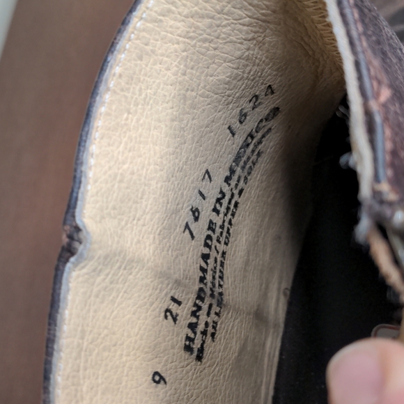 New Roper Handmade in Mexico Ankle Boots Western 9 - Picture 5 of 11